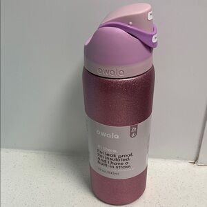 Owala Pink Insulated Water Bottle with Straw